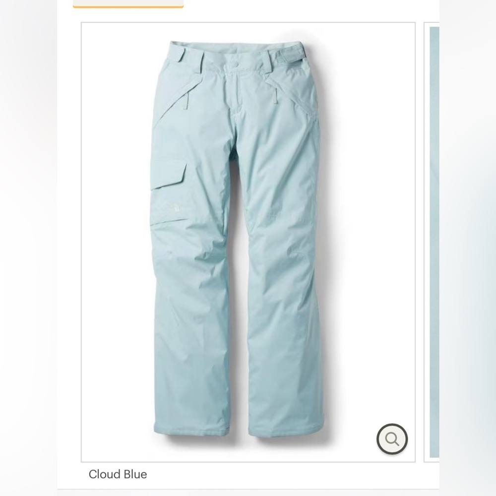 North Face Women Insulated Freedom Cloud Blue Ski/Snowboard Pants